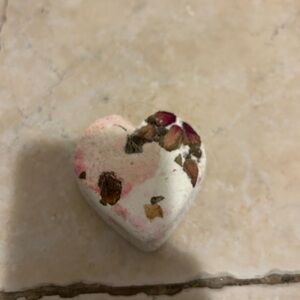 Lush Tisty Tosty Heart-Shaped Bath Bomb with Floral Accents